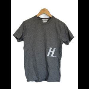 Helmut Lang Heavyweight Gray Logo T-Shirt XS 100% Cotton
